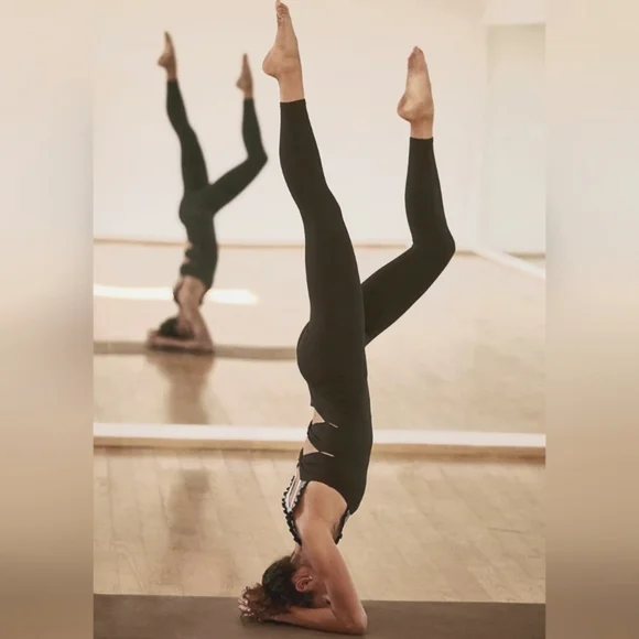 New Free People Time Out Onesie M Navy Blue Cutout Athletic Jumpsuit FP Movement - Picture 7 of 14